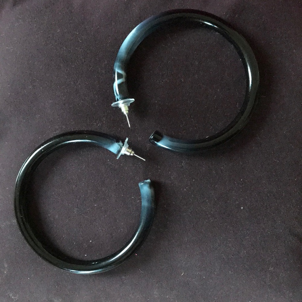 Black hoop earrings